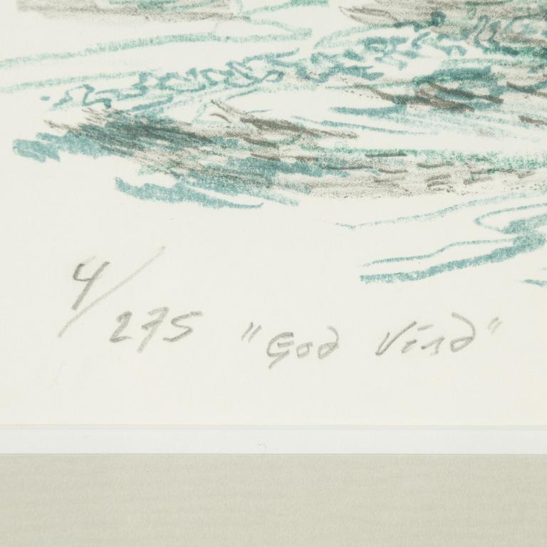Roland Svensson, lithograph in colours, signed 4/275.