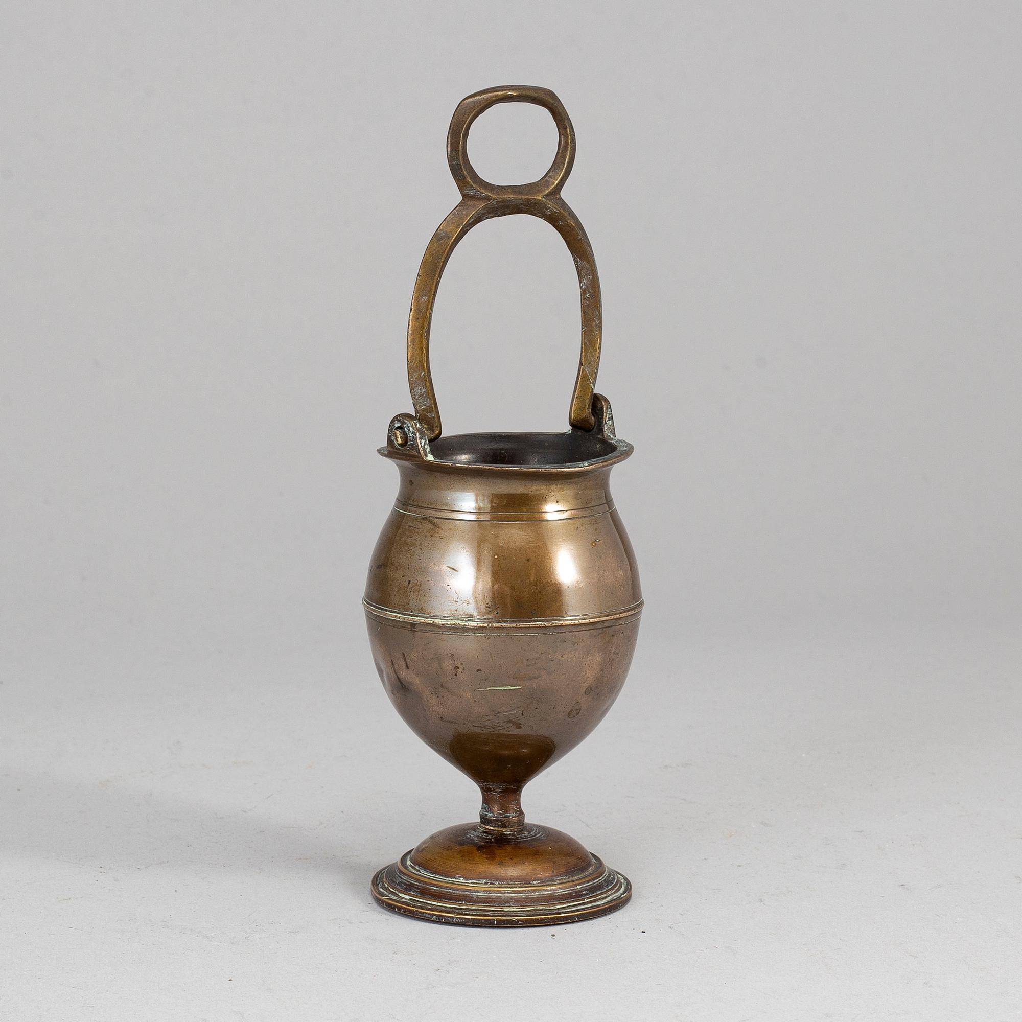 A 17th century bronze Holy Water bowl.