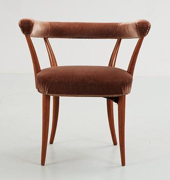 A Josef Frank mahogany armchair,