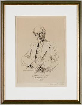 ALBERT ENGSTRÖM, gravyrer, 3 st, sign.
