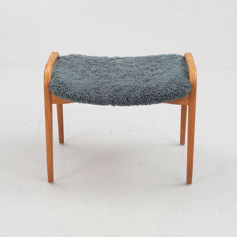 Yngve Ekström, a "Lamino" armchair with ottoman, Swedese, Sweden, 1960's.