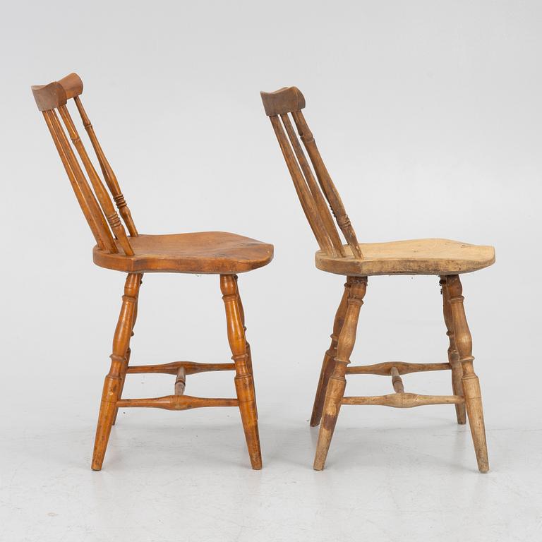 A set of eight Swedish chairs, around the year 1900.