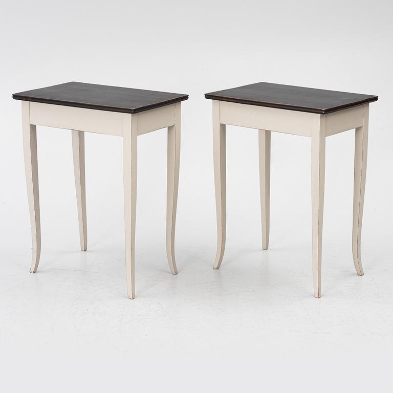 A pair of side tables, early 20th Century.