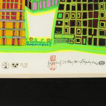 Friedensreich Hundertwasser, "Good morning city, Bleeding town".