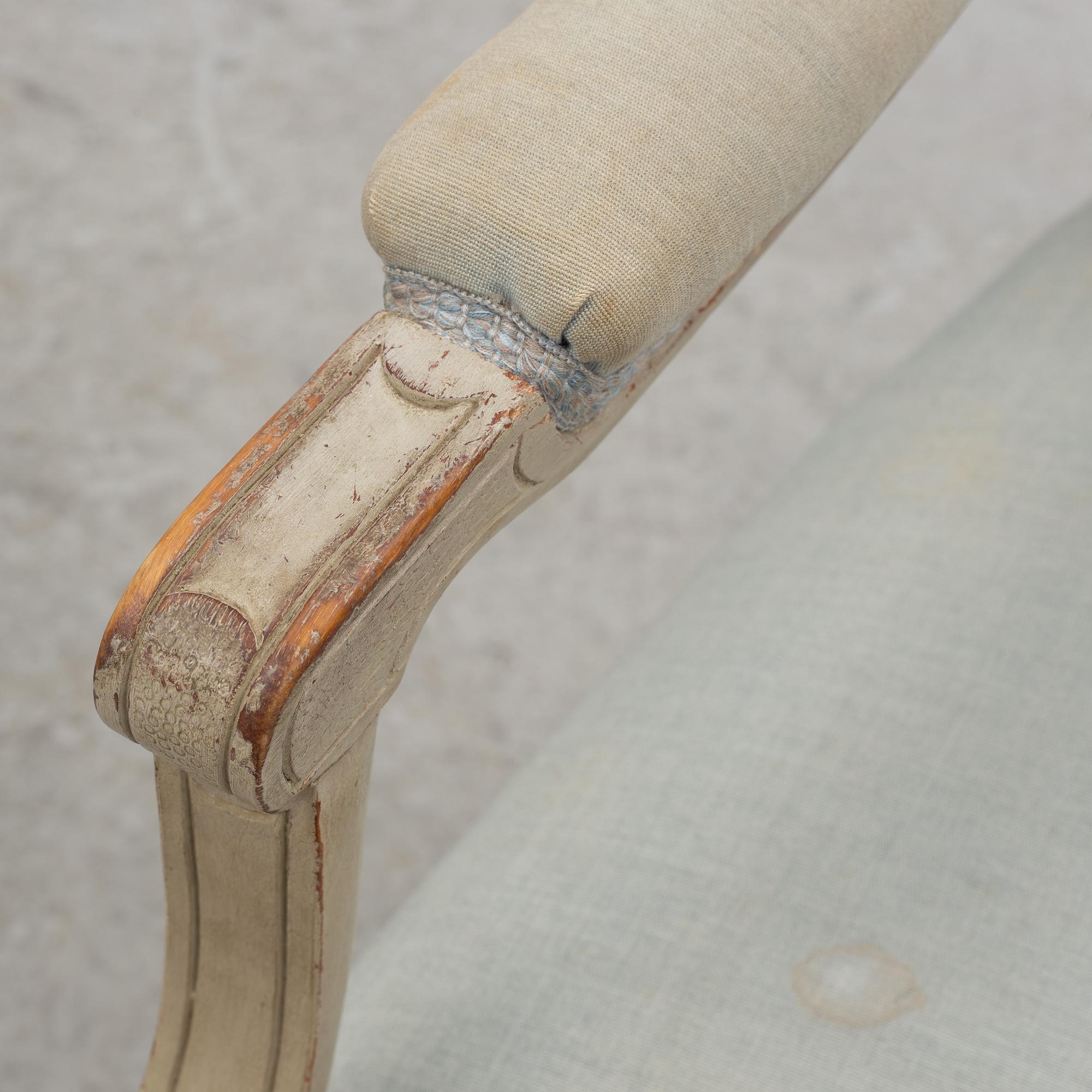 Armchairs, a pair, Gustavian style, 19th century.