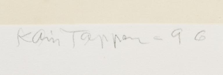 Kain Tapper, etsning, signerad och daterad -96, numrerad 19/35.