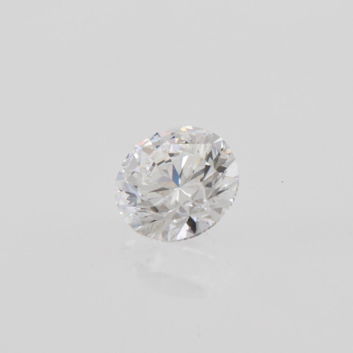 GIA certified round brilliant-cut diamond approx. 0.71 ct D/VVS2.