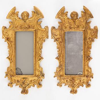 A Pair of Baroque Style Mirrors, 20th Century.