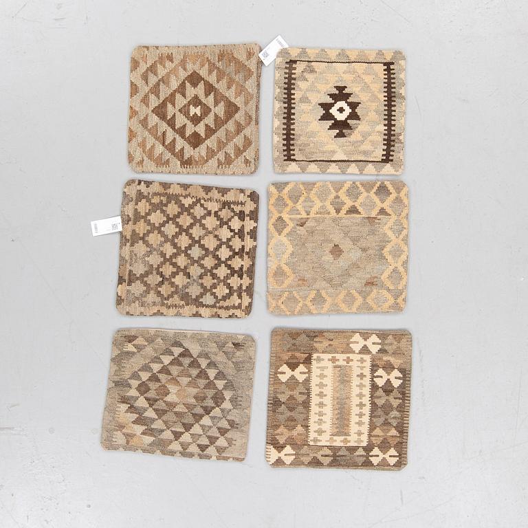 SIX KILIM CUSHIONS, AROUND 45 x 45 cm.