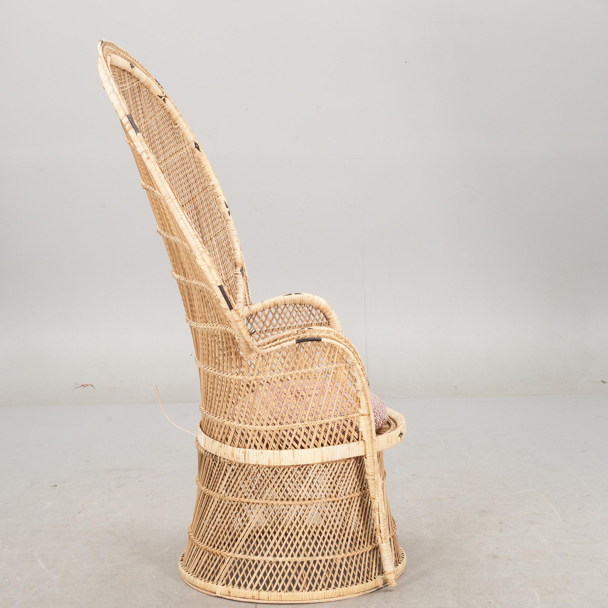 KORGFÅTÖLJ, rotting, 1900-tal.