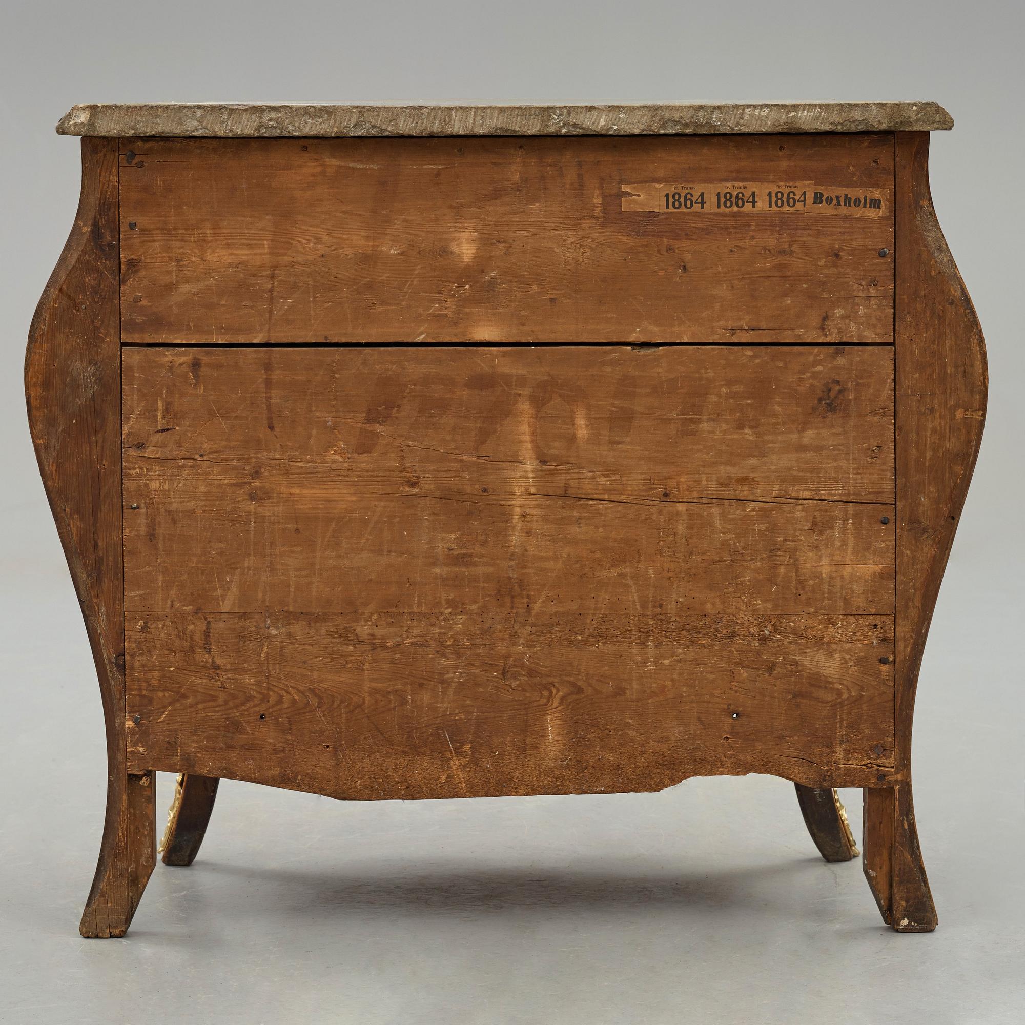 A Swedish Rococo 18th century commode presumably by Gustaf Foltiern (master in Stockholm 1771-1804).