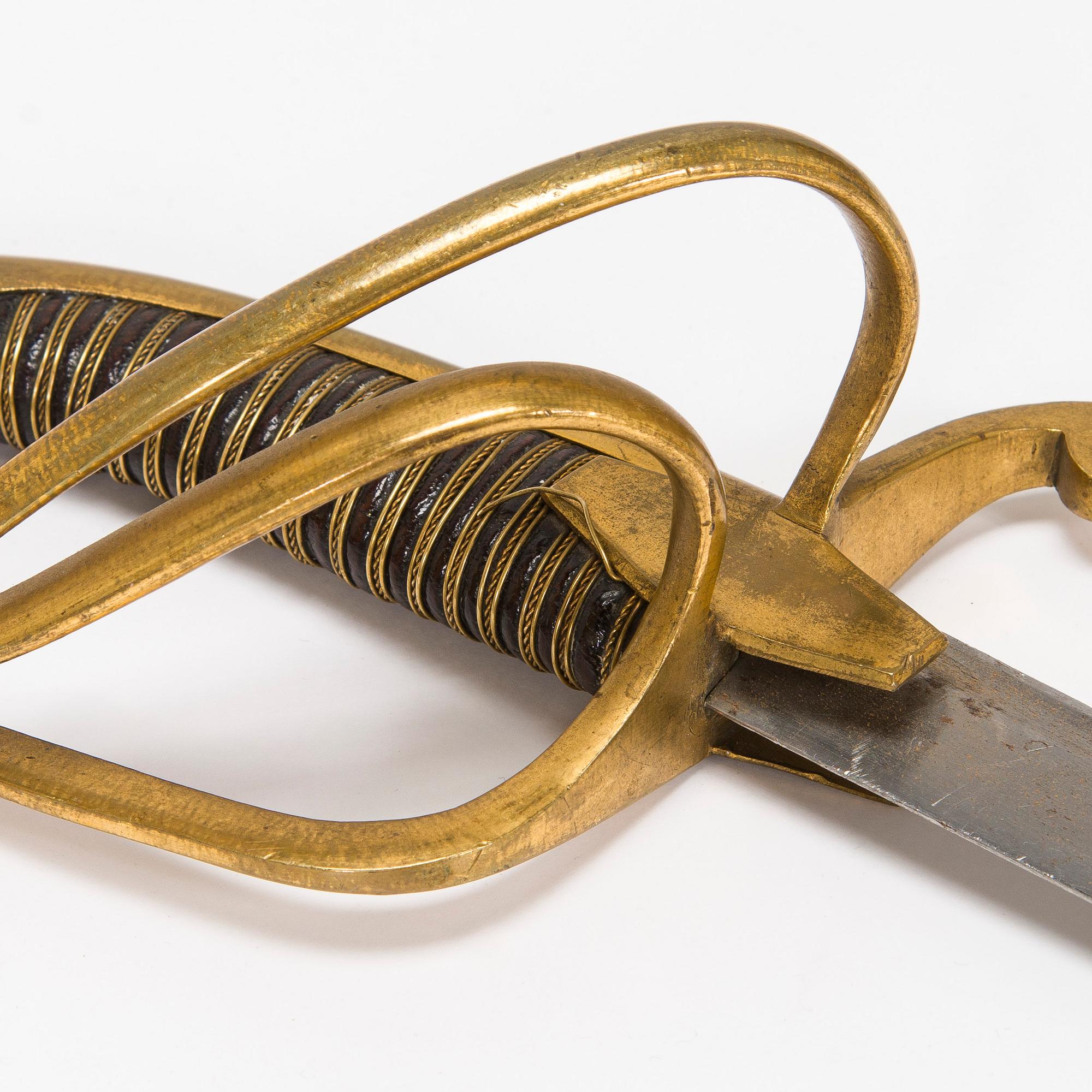 An Imperial Russian sabre, 1855, with scabbard.