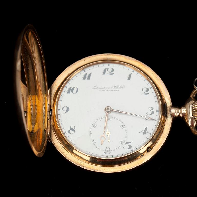 FICKUR, guld 14 k, IWC Schaffhausen, 1900-talets början.