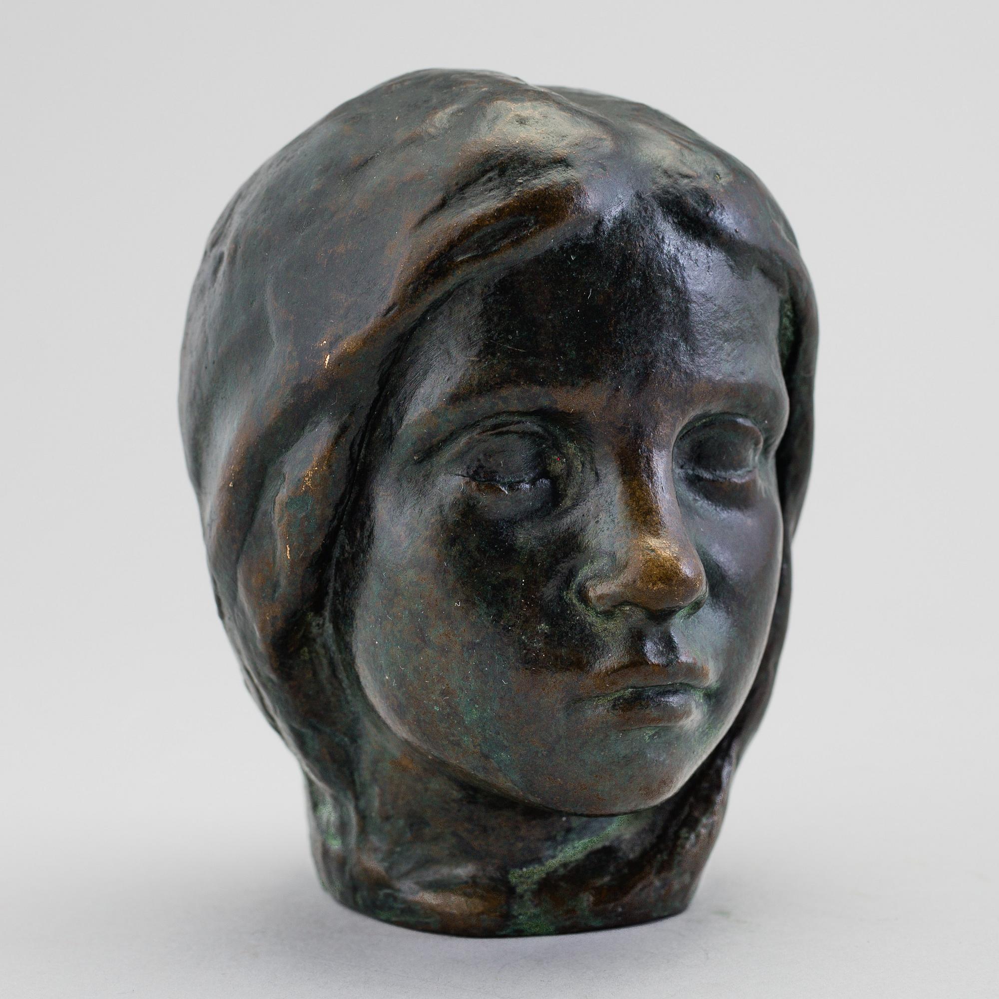 JOHANNES COLLIN, bronze scupture, signed and dated 1916.