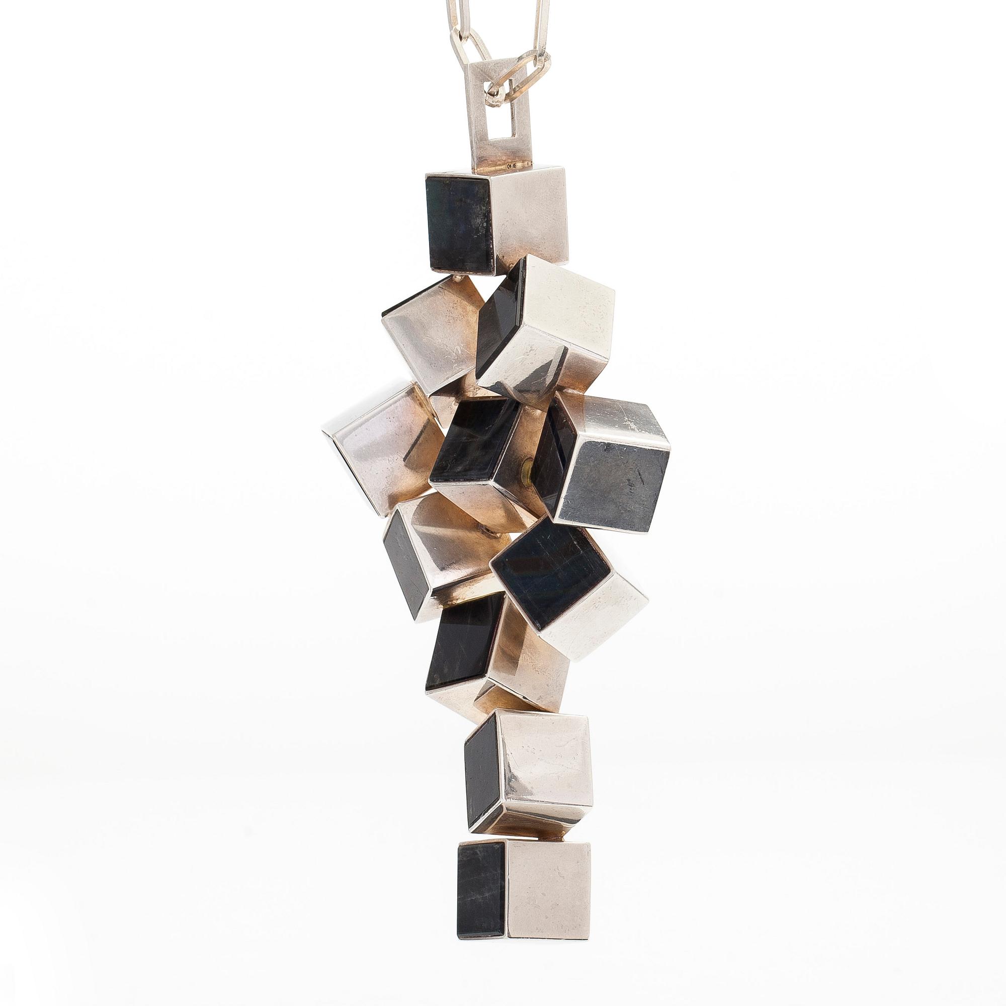 Helge Narsakka, a silver and spectrolite pendant, 1974.