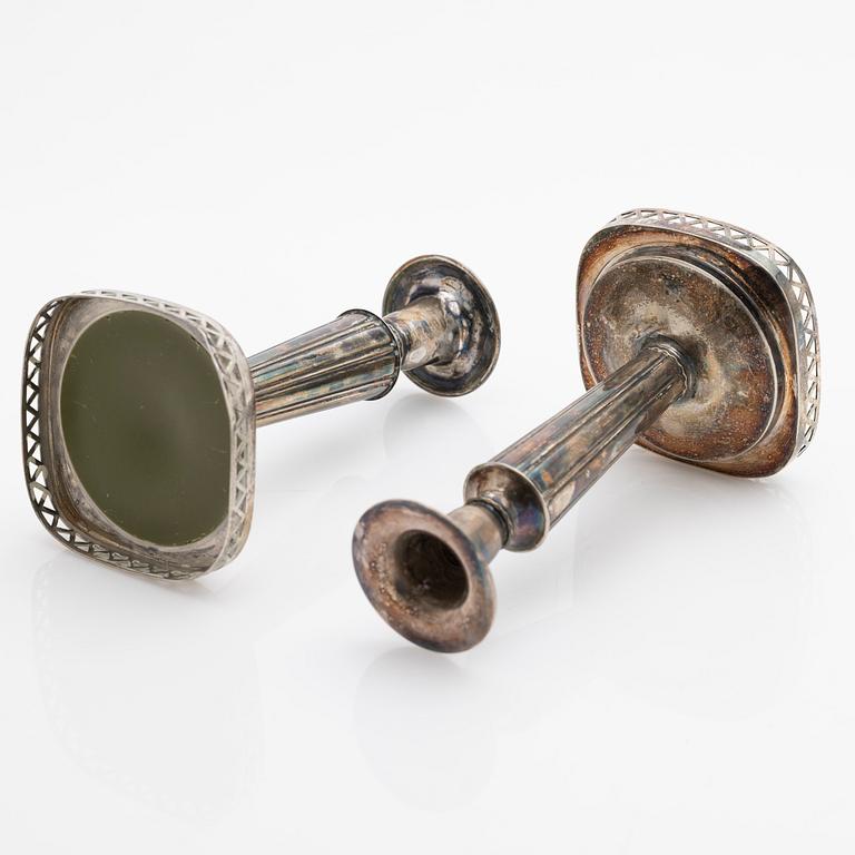Candlesticks, a pair, silver, Tesi, Gothenburg, 1988.