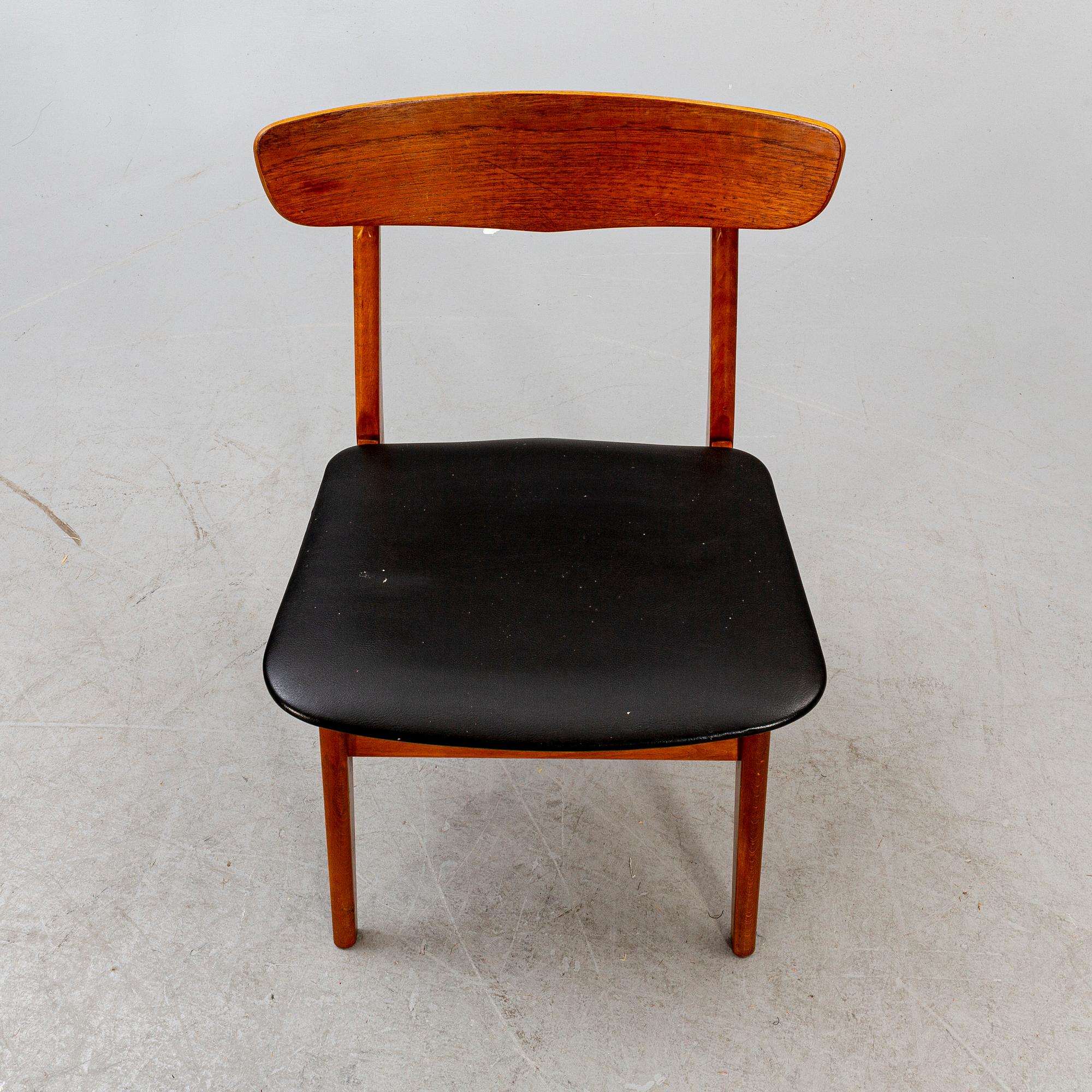 Stolar, 6 st, troligen Farstrup 1960-tal Danmark.