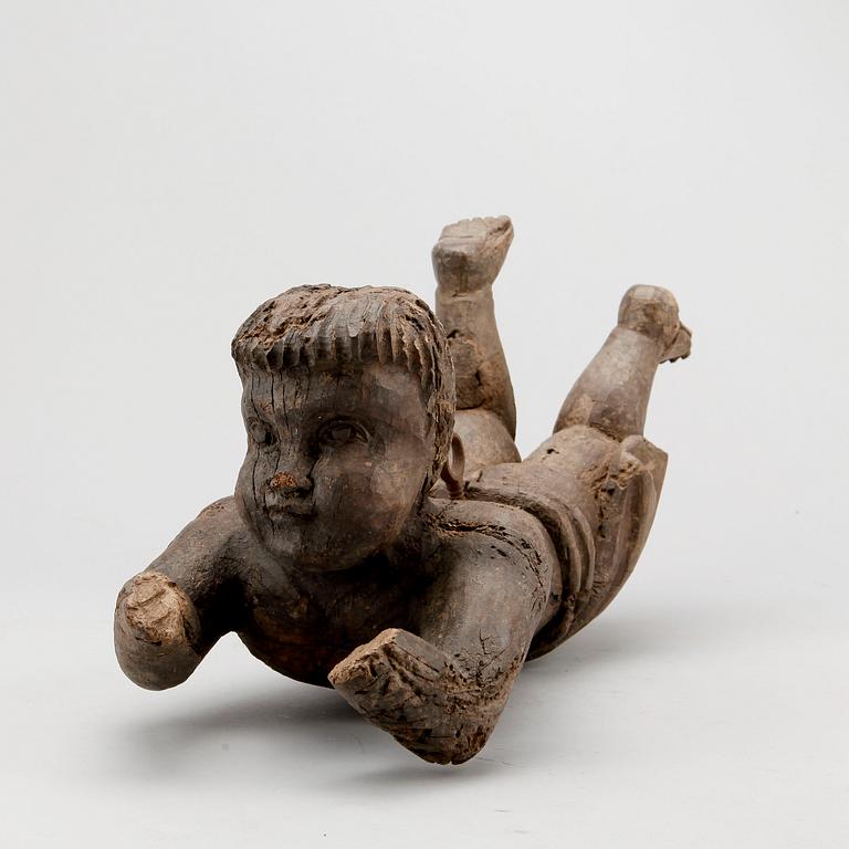 DEKORELEMENT, trä, 1700/1800-tal.
