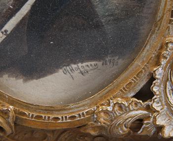 OKÄND KONSTNÄR, miniatyr, akvarell. Sign o dat 1840.