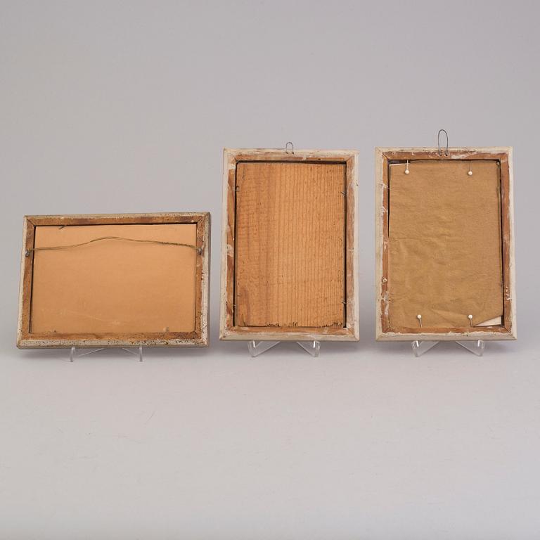 THREE FRAMES, early 19th century.