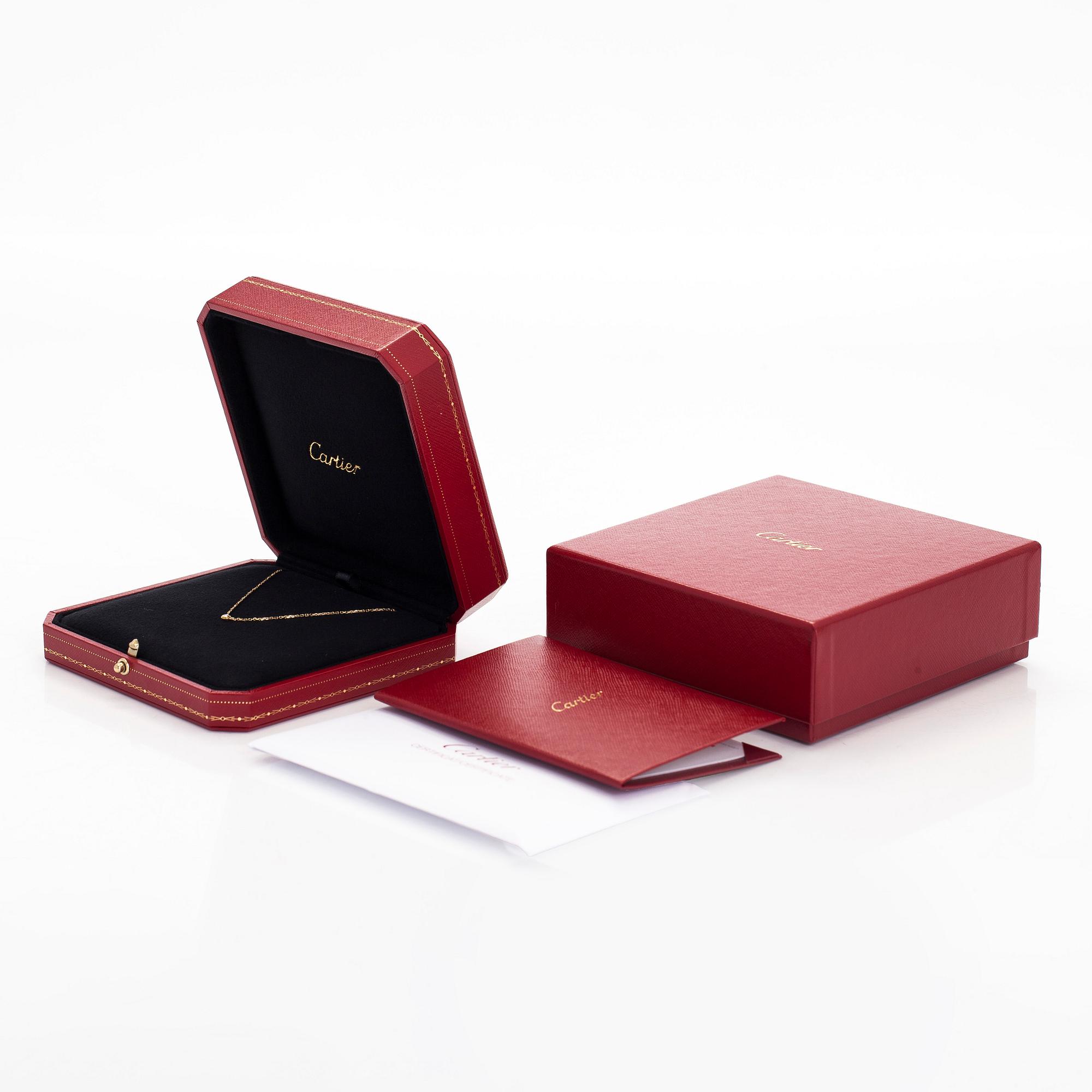 Cartier, an 18K gold 'd'Amour' necklace, with a brilliant-cut diamond.