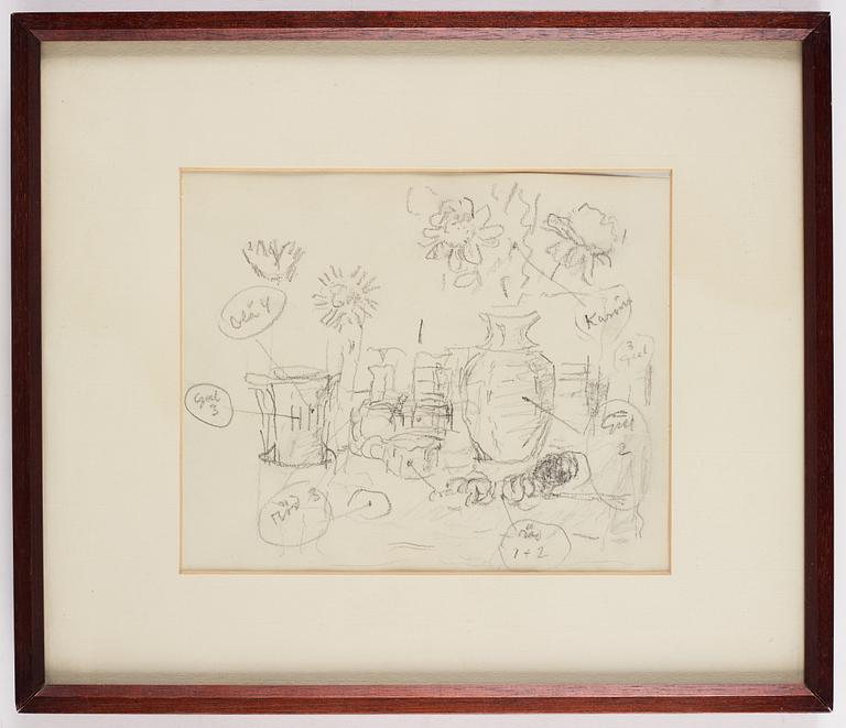 CARL KYLBERG, pencil on paper, unsigned.