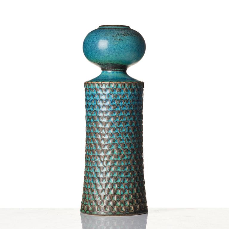 Stig Lindberg, a stoneware vase, Gustavsberg Studio, Sweden, 1963.