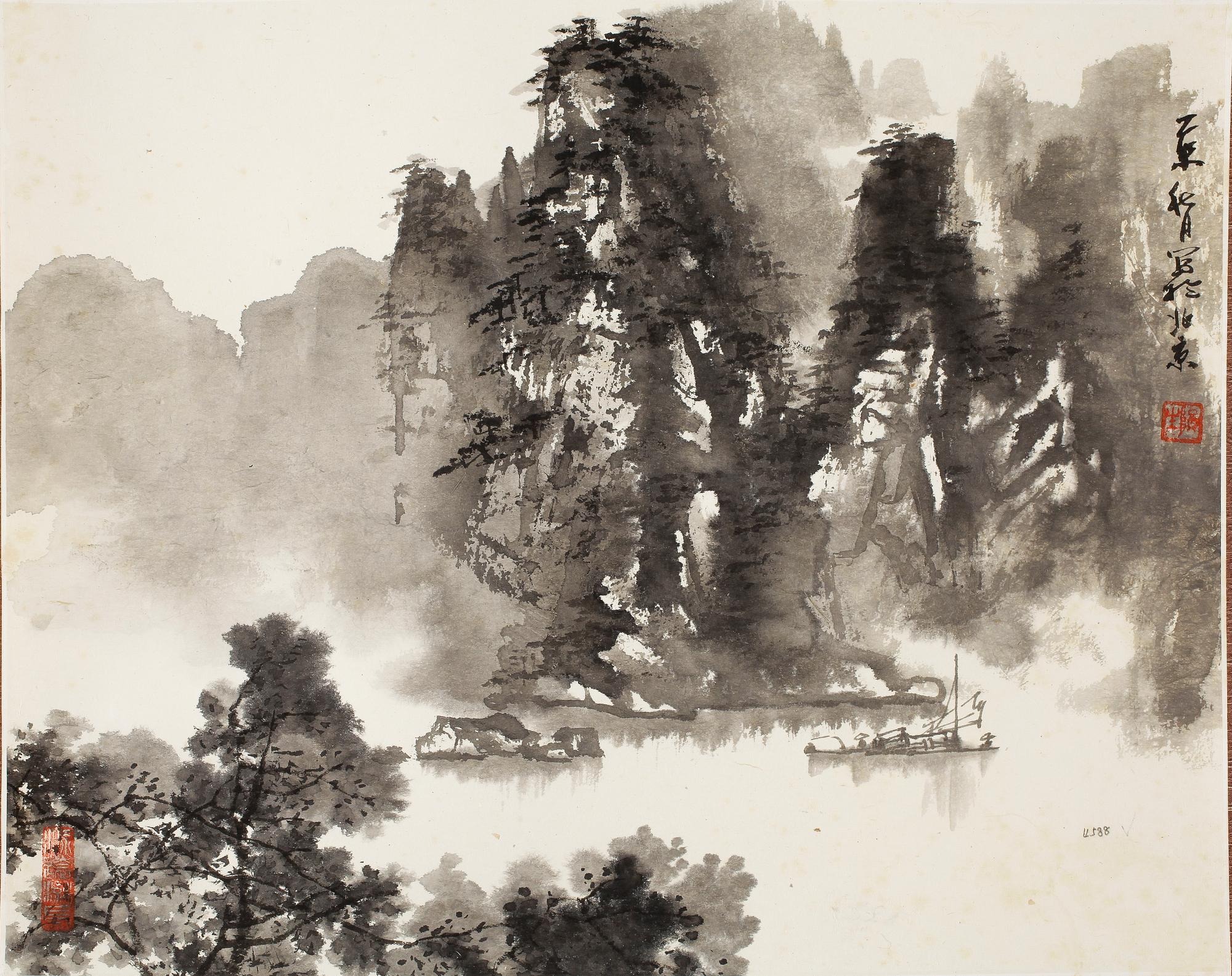 RULLMÅLNING, troligen Japan, 1900-tal.