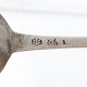 Eleven Swedish silver spoons, 18th/19th century.