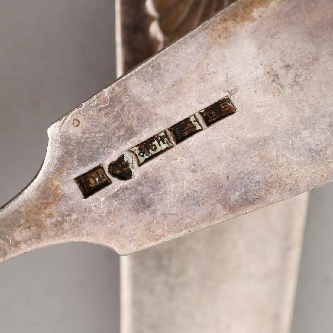 BESTICK,  silver, 19 delar, Finland, 1900-tal. Total vikt ca 725 g.