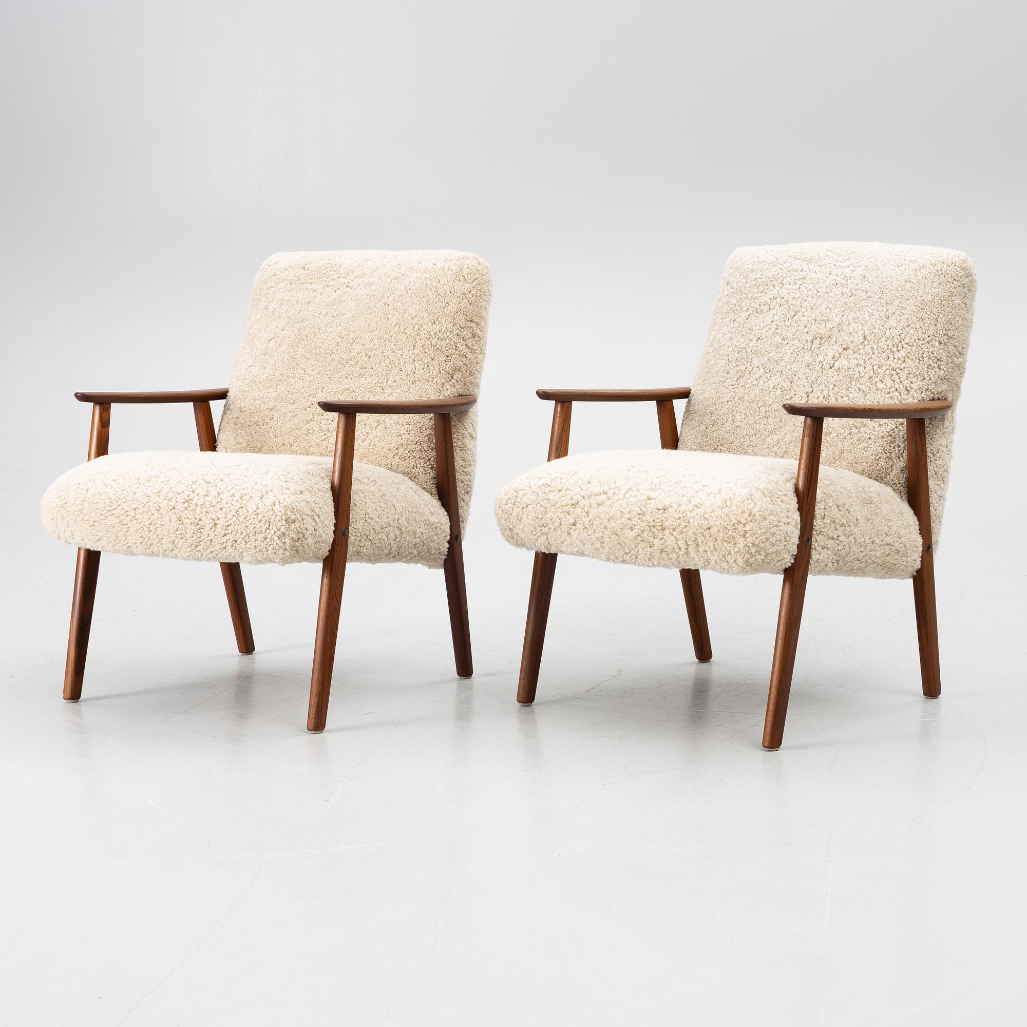 A pair of armchairs, second half of the 20th century.