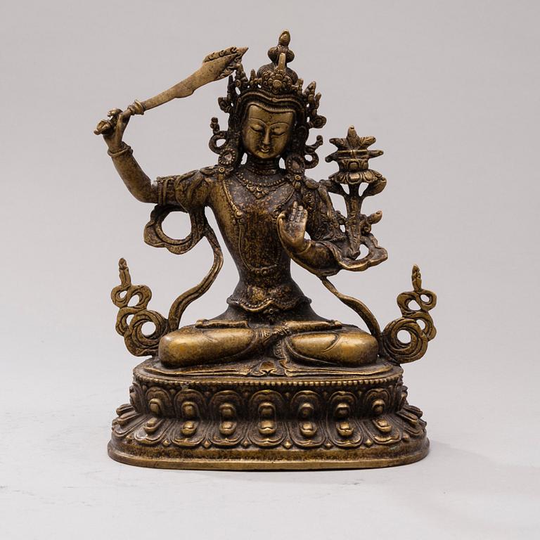 MANJUSHRI, mässing, 1900-tal.