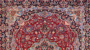 A CARPET, Kashmar, signed, around 380 x 292 cm.