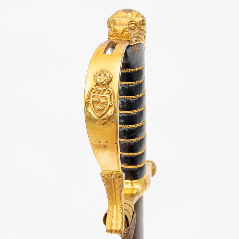 Sabel, svensk, m/1899 för officer, med balja.