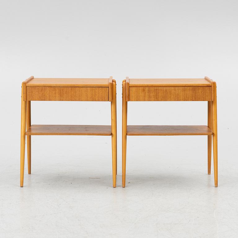 A pair of bedside tables, AB Carlström & co Möbelfabrik, mid20th century.
