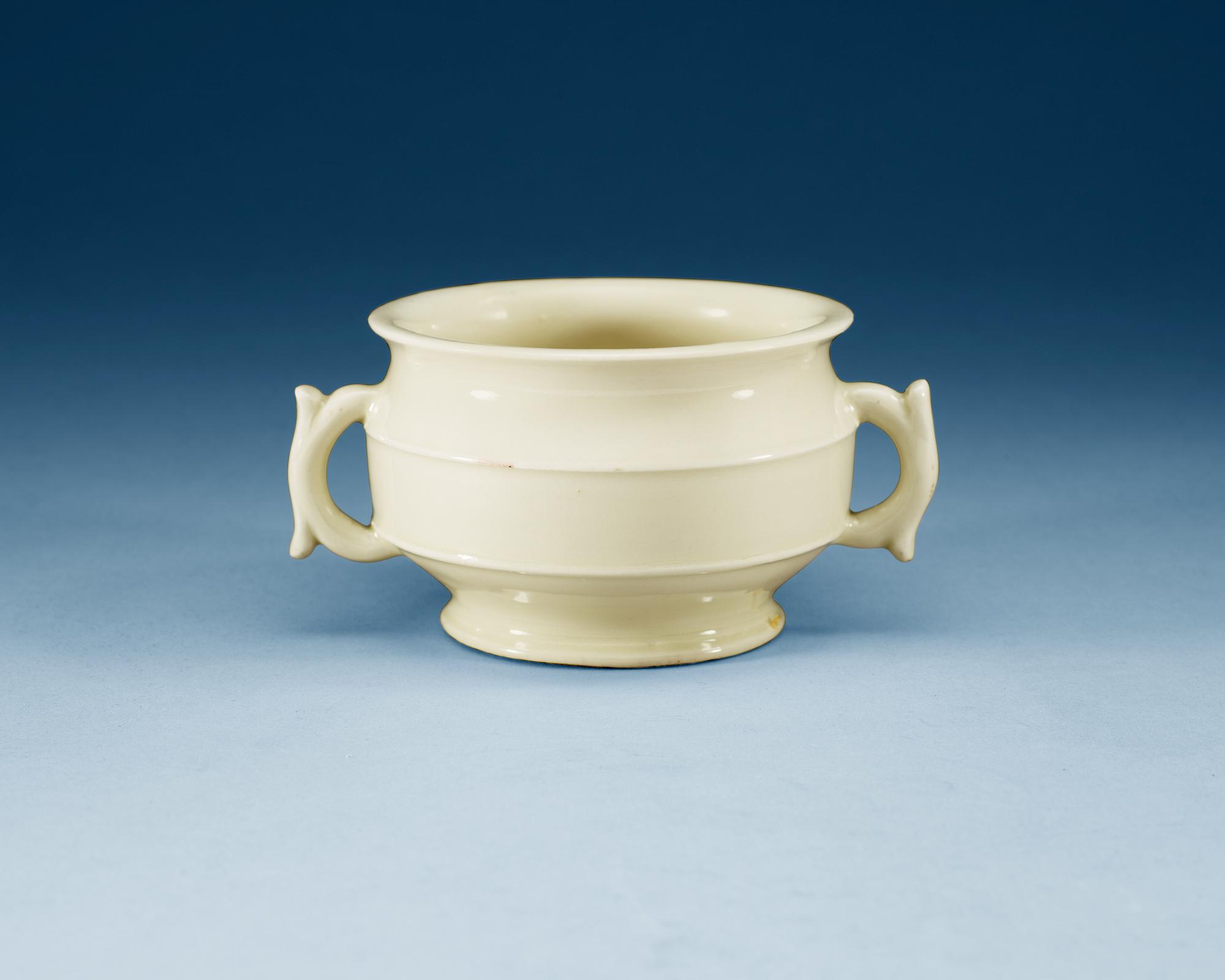 A blanc de chine censer, Qing dynasty.