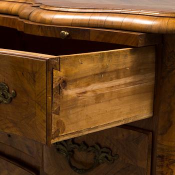 A late baroque mid 18th century chest of drawers by Christian Linning.