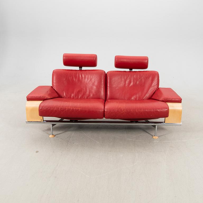 An Åke Fribyter leather sofa 'Leo' from Nelo Knislinge around year 2000.
