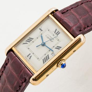 Must de Cartier, Tank Français, wristwatch, 26 x 35 mm.