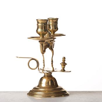 NATTLJUSSTAKE, för två ljus, senbarock, 1700-talets början.