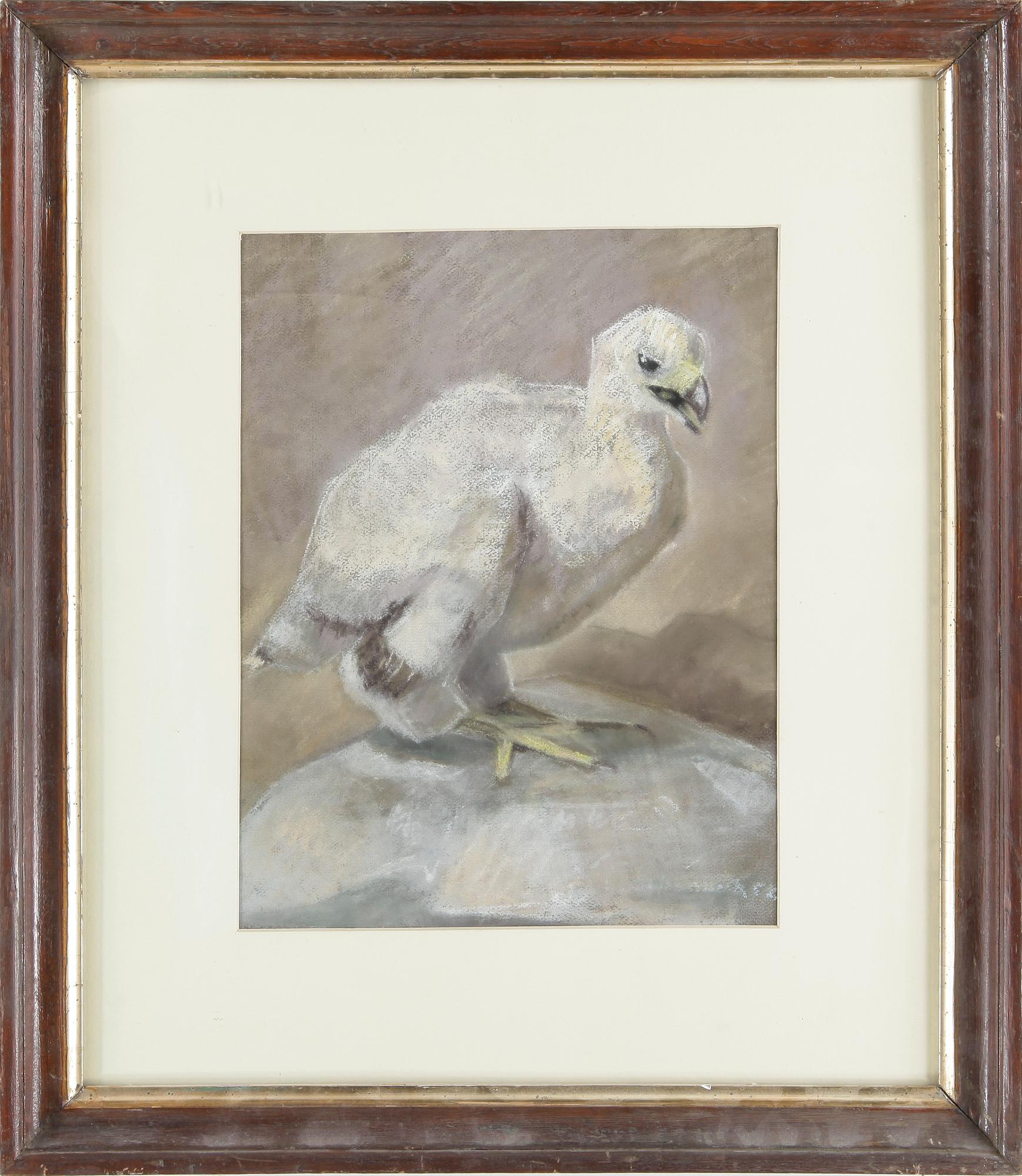 OKÄND KONSTNÄR, pastell, Bär otydlig signatur.