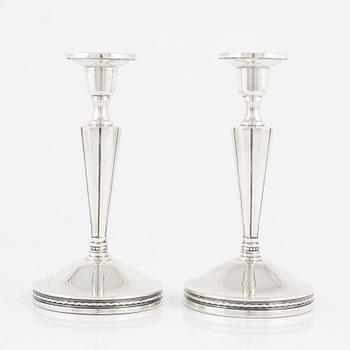 A pair of silver candlesticks, Löfman, MGAB, 1976.