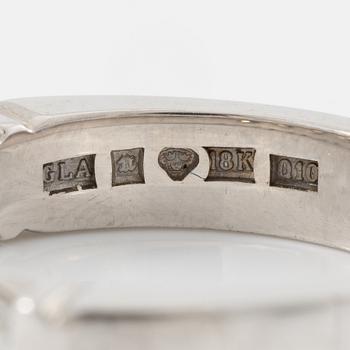 Ring, half eternity band, 18K white gold set with brilliant-cut diamonds, total 1.06 ct.