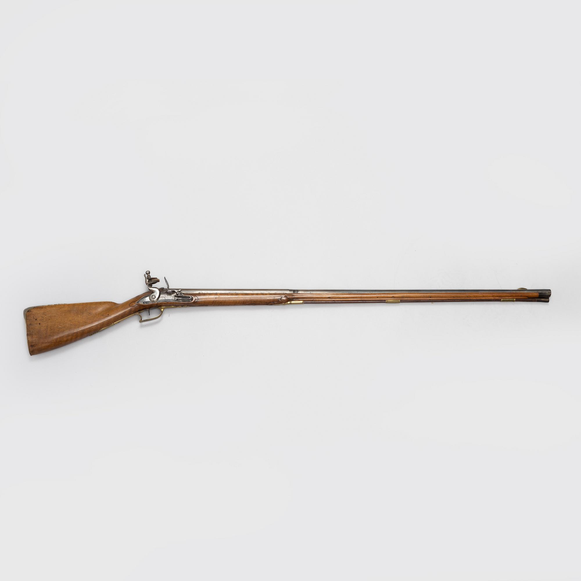 Flintlock gun, signed David Bars, Stockholm (1686-1759).