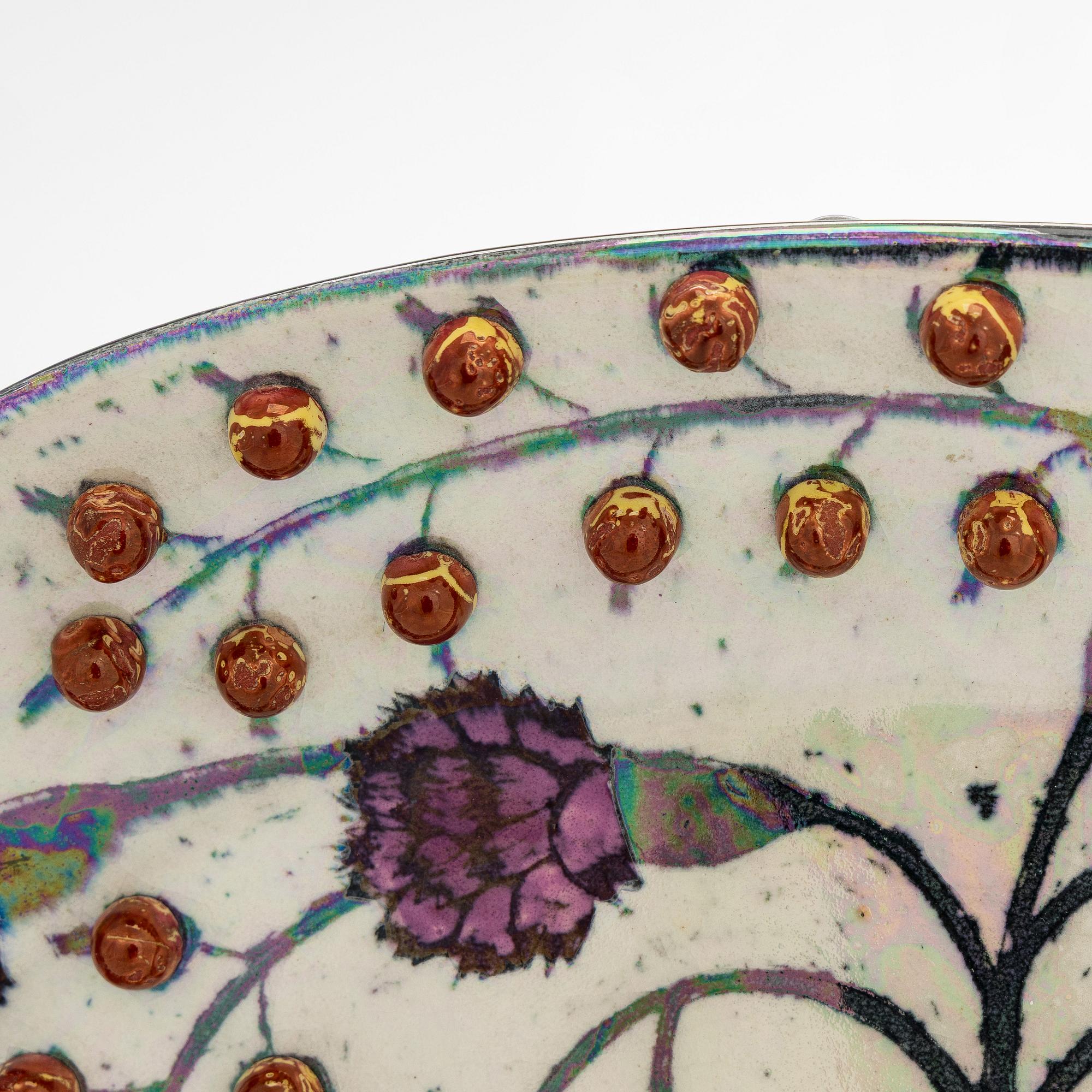 Birger Kaipiainen, Decorative dish, ceramic, signed Kaipiainen Arabia.
