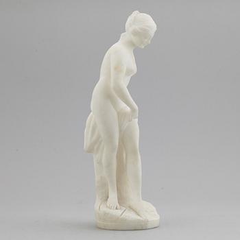 ÉTIENNE MAURICE FALCONET, after. An Italian alabaster sculpture, unclear signature.