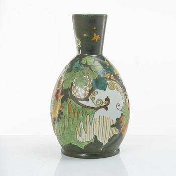 Desk set, 4 pieces, ceramic, bl a "Crocus", Gouda, Netherlands.