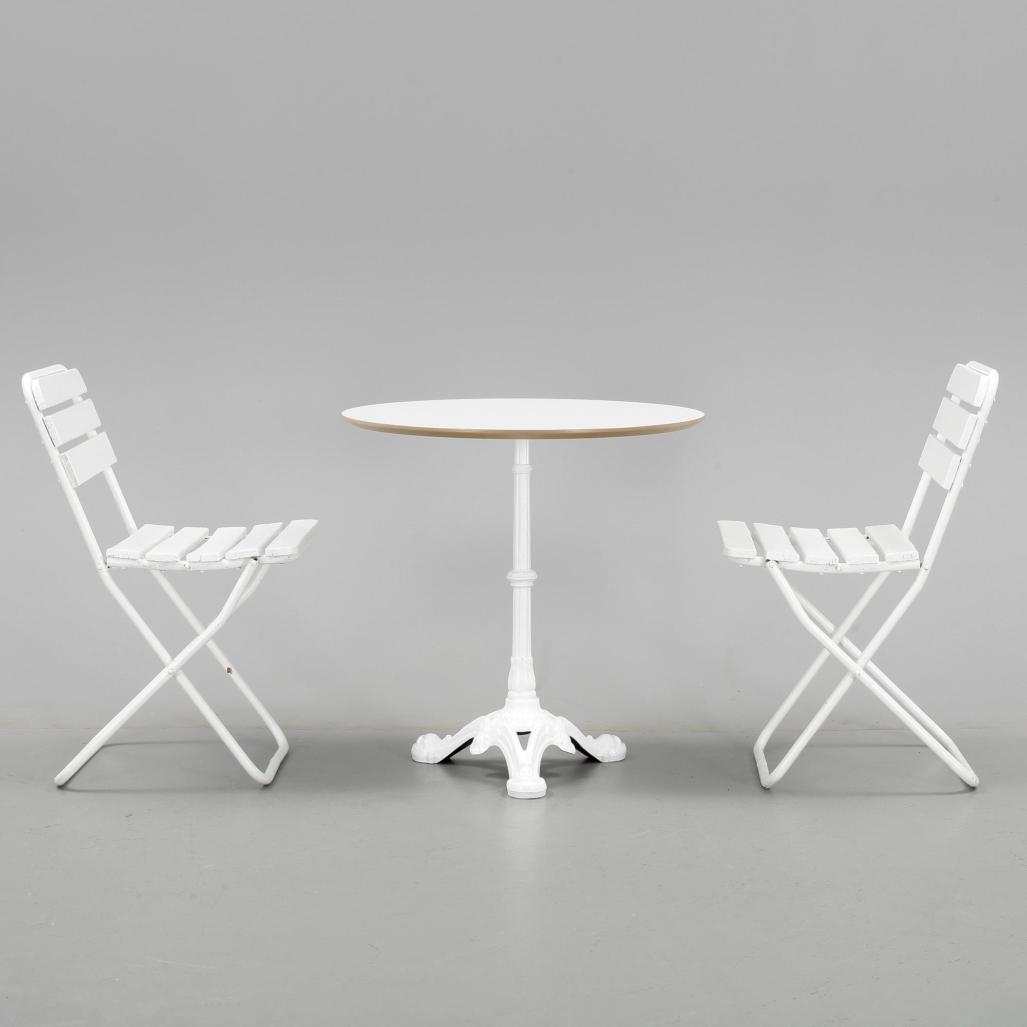 CAFÉBORD och STOLAR, 3 delar, 1900-tal.