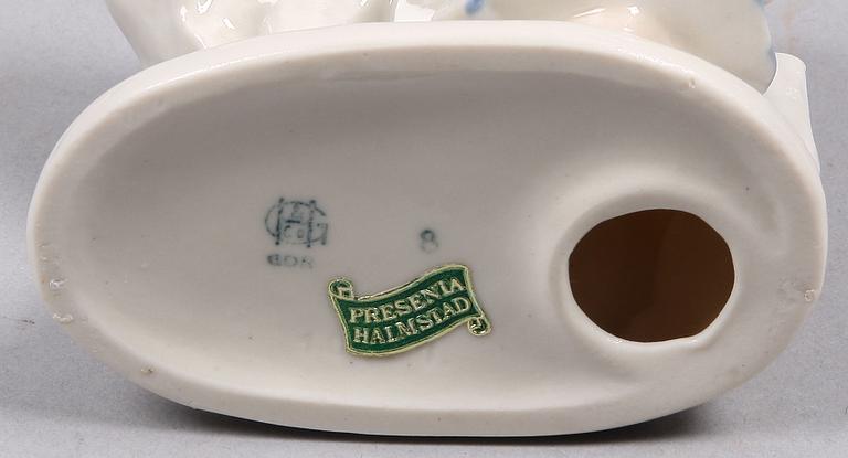 FIGURINER, 3 st, porslin, bla B&G.