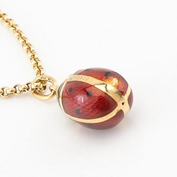 Fabergé pendant in 18K gold and enamel, numbered 167/1000, crafted by Victor Mayer.